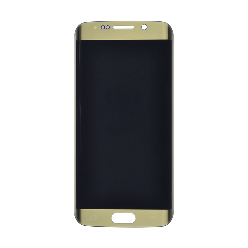 Premium OLED Display With Frame Compatible With Samsung S6 Edge (Gold)