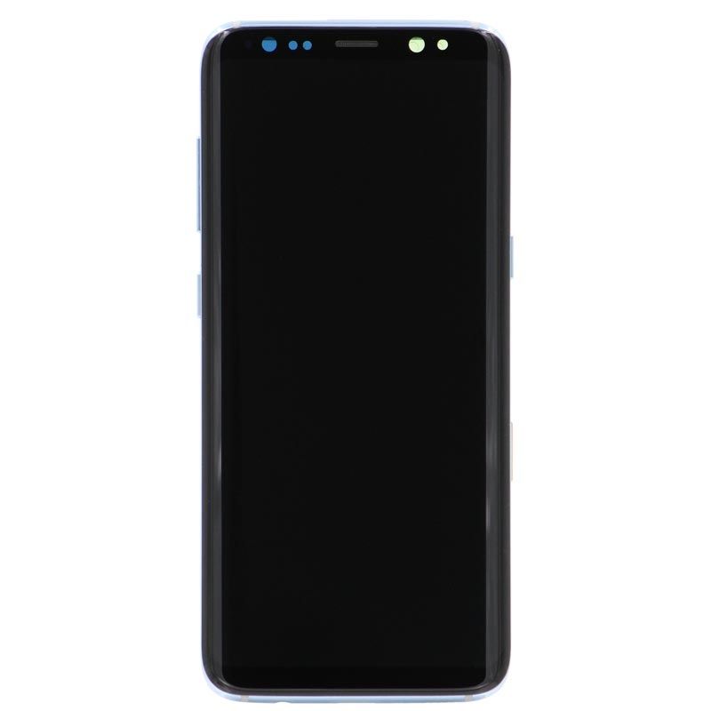 Premium OLED Display With Frame Compatible With Samsung S8 (Coral Blue)