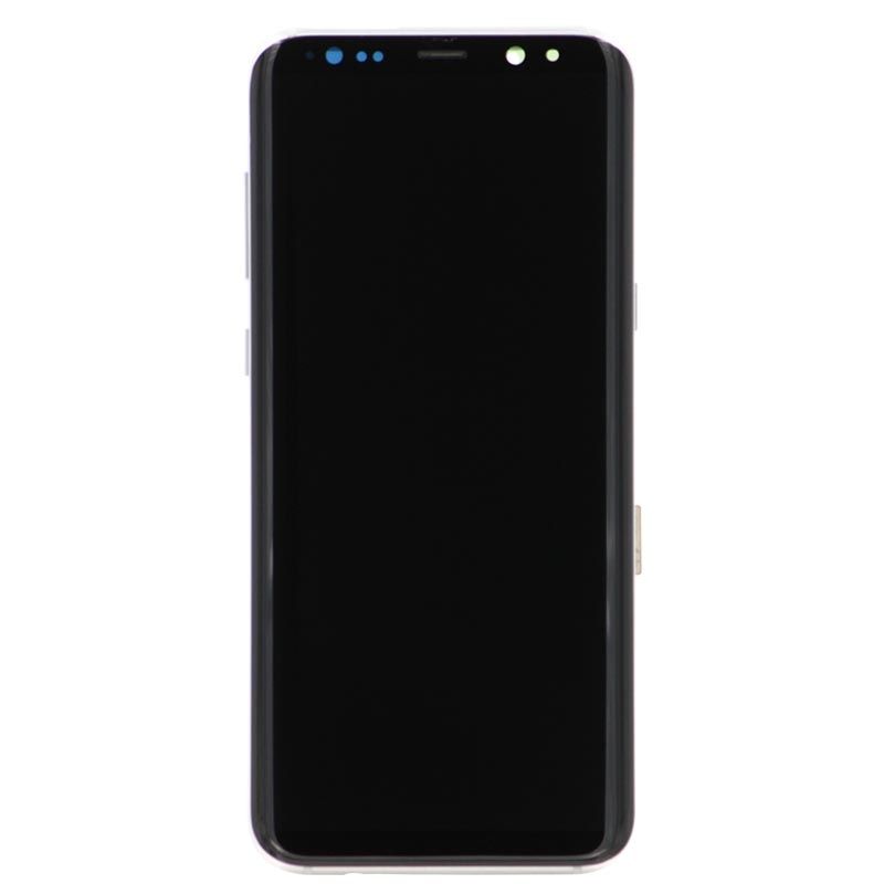 Premium OLED Display With Frame Compatible With Samsung S8 Plus (Arctic Silver)